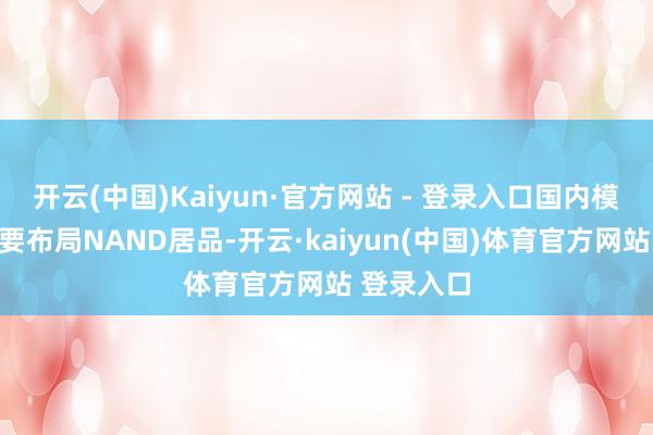 开云(中国)Kaiyun·官方网站 - 登录入口国内模组厂商主要布局NAND居品-开云·kaiyun(中国)体育官方网站 登录入口