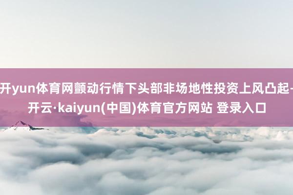 开yun体育网颤动行情下头部非场地性投资上风凸起-开云·kaiyun(中国)体育官方网站 登录入口