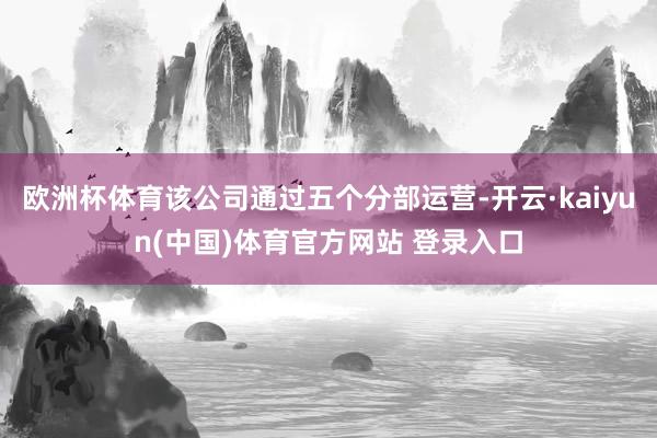 欧洲杯体育该公司通过五个分部运营-开云·kaiyun(中国)体育官方网站 登录入口
