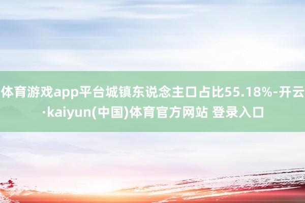 体育游戏app平台城镇东说念主口占比55.18%-开云·kaiyun(中国)体育官方网站 登录入口