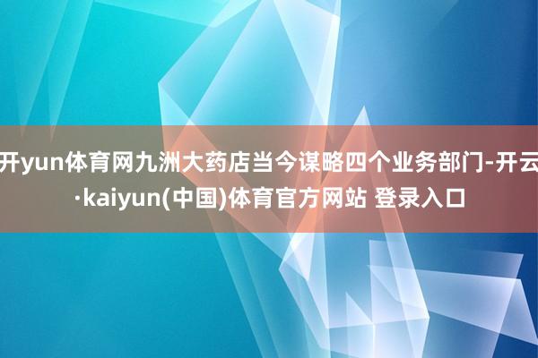 开yun体育网九洲大药店当今谋略四个业务部门-开云·kaiyun(中国)体育官方网站 登录入口