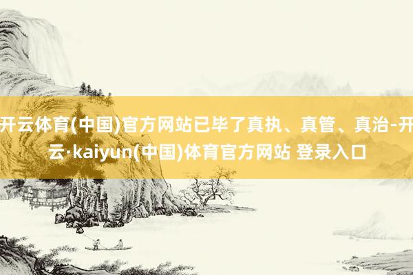 开云体育(中国)官方网站已毕了真执、真管、真治-开云·kaiyun(中国)体育官方网站 登录入口