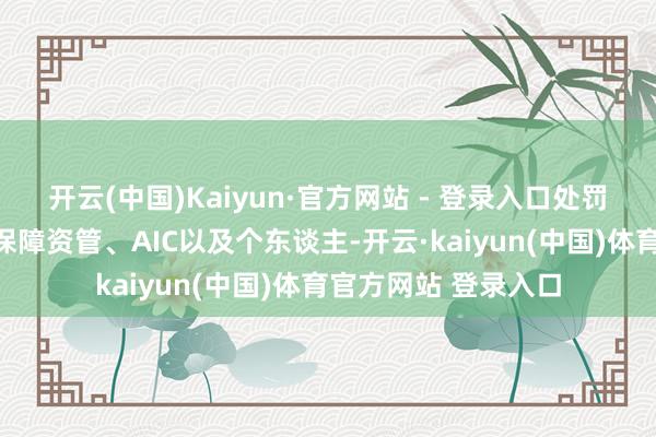 开云(中国)Kaiyun·官方网站 - 登录入口处罚对象涵盖了银行、保障资管、AIC以及个东谈主-开云·kaiyun(中国)体育官方网站 登录入口