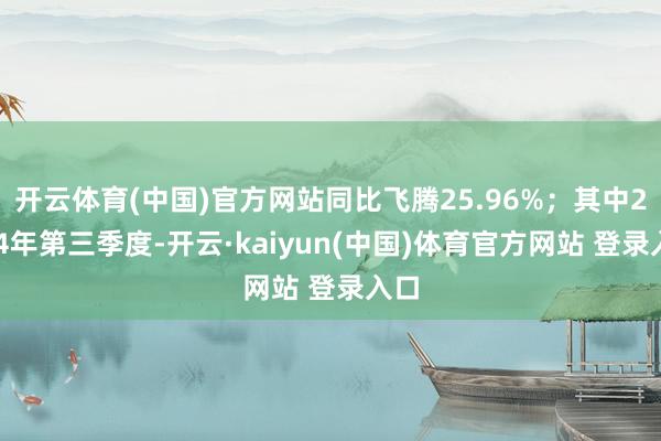 开云体育(中国)官方网站同比飞腾25.96%；其中2024年第三季度-开云·kaiyun(中国)体育官方网站 登录入口